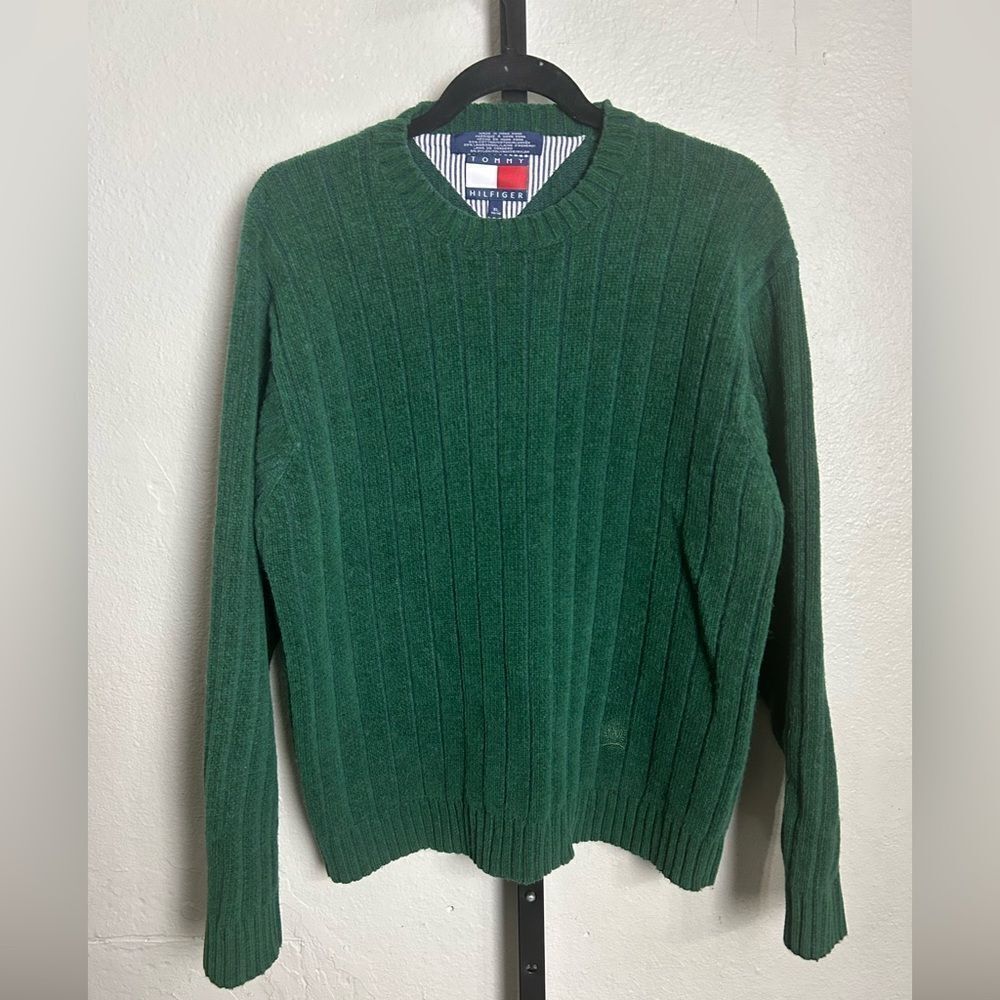Tommy Hilfiger Forest Green Crewneck Sweater Size XL